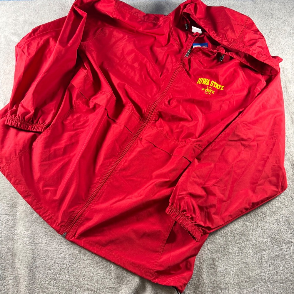 Champion Iowa State Cyclones Windbreaker Jacket Red Mens 3XL NWT Full Zip Hooded